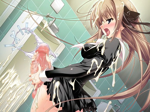 ドスケベふたなりっ娘が人目を盗んで大声でセンズリ～朝からずっしり☆ミルクポット1.5L～サンプル4